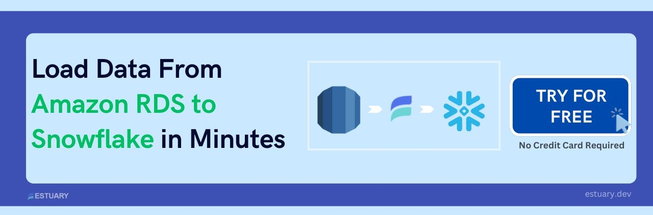 Amazon RDS to Snowflake