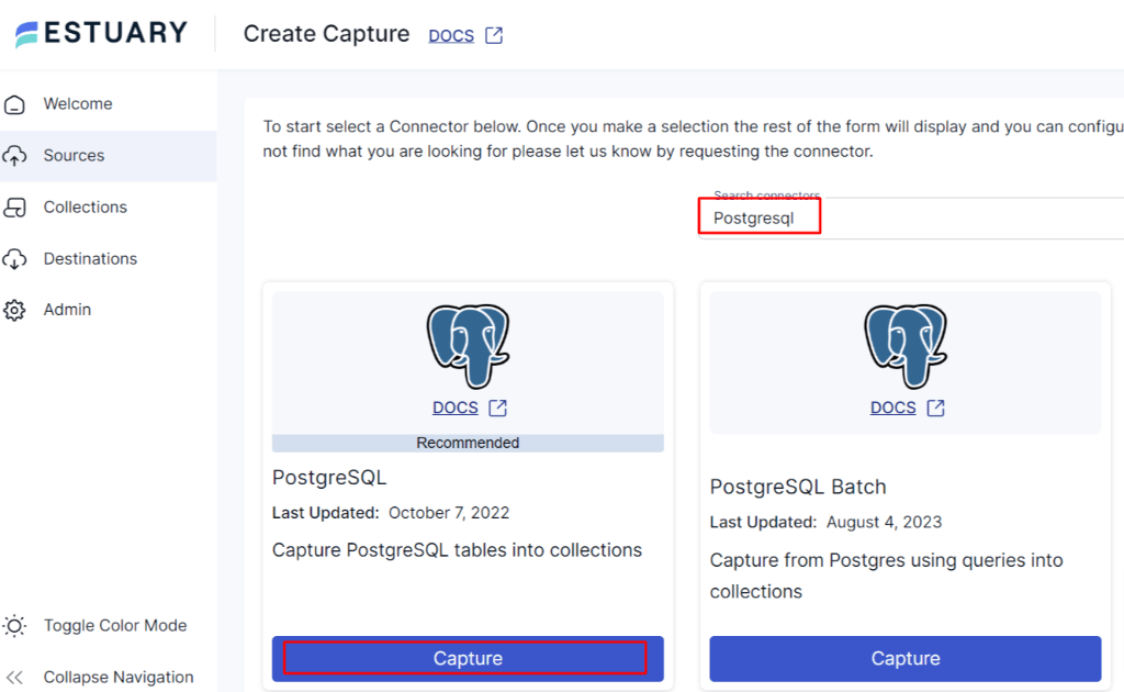 PostgreSQL to MySQL - Postgres capture