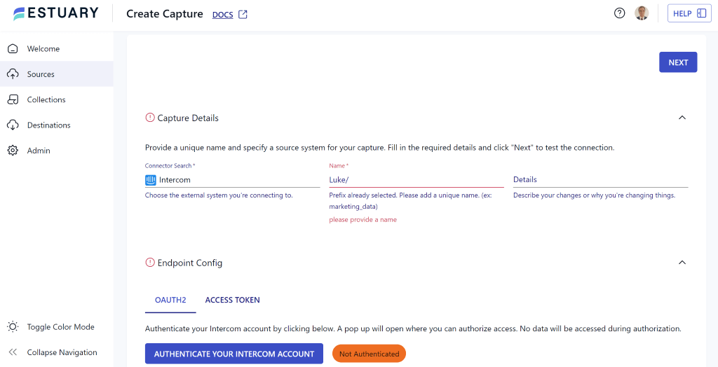 Flow Intercom Sources