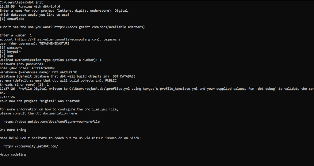 incremental model dbt snowflake - Snowflake_dbt_init