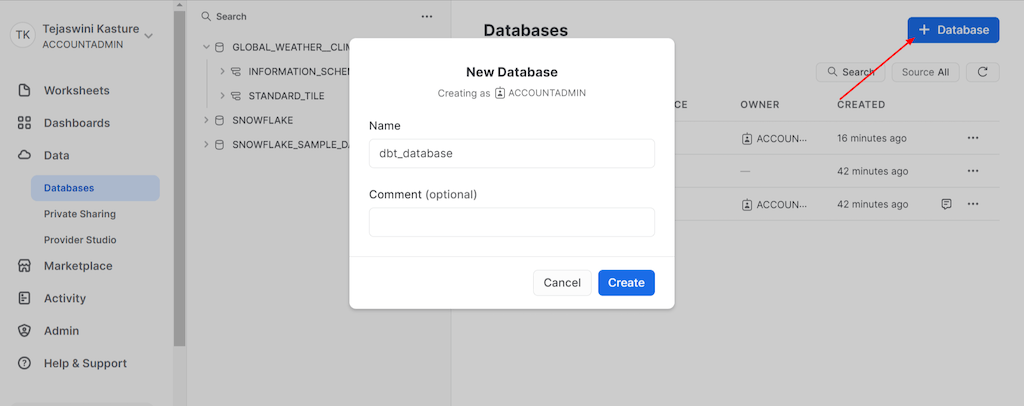 incremental model dbt snowflake - Snowflake_create_db.png