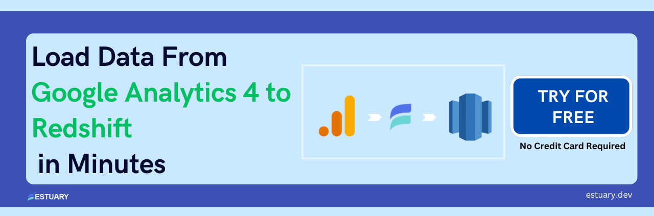 Load Data From Google Analytics 4 to Redshift