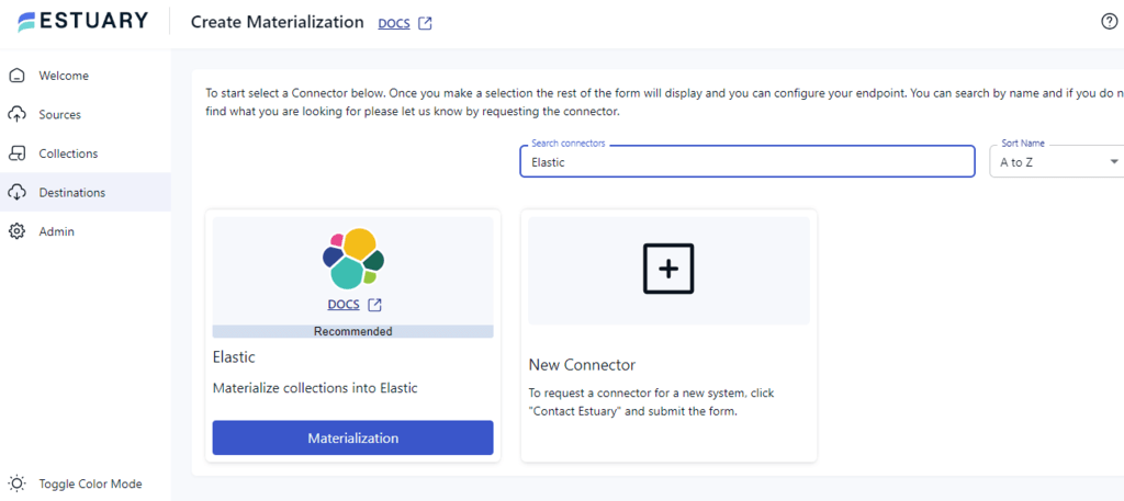 logstash alternative - elasticsearch connector page