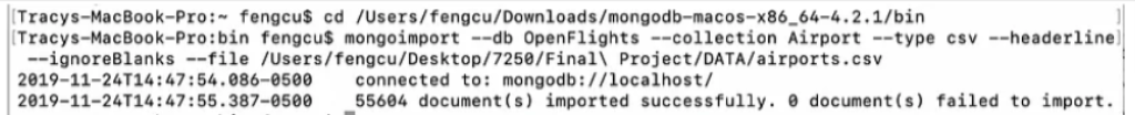 Airtable to MongoDB - mongoimport command